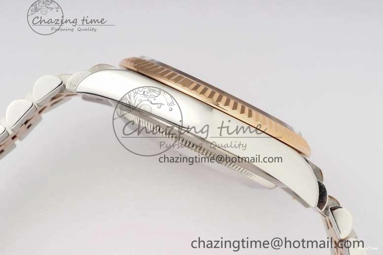 MiroTime 0504 DateJust 36 SS RG DIWF 1:1 Best Edition 904L Steel Gray Stick Dial on Jubilee Bracelet SA Original 2321